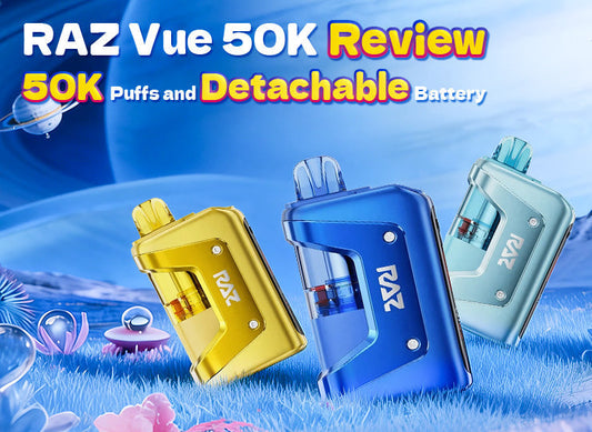 raz vue 50k review: 50k puffs and detachable battery