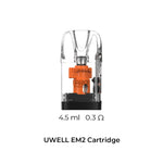 0.3 ohm uwell em2 replacement pod cartridge