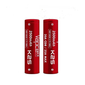 Vapcell K25 18650 Battery 2500mAh 3.7V 35A