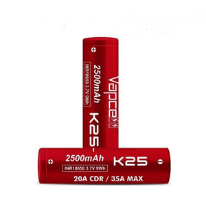 Vapcell K25 18650 Battery 2500mAh 3.7V 35A