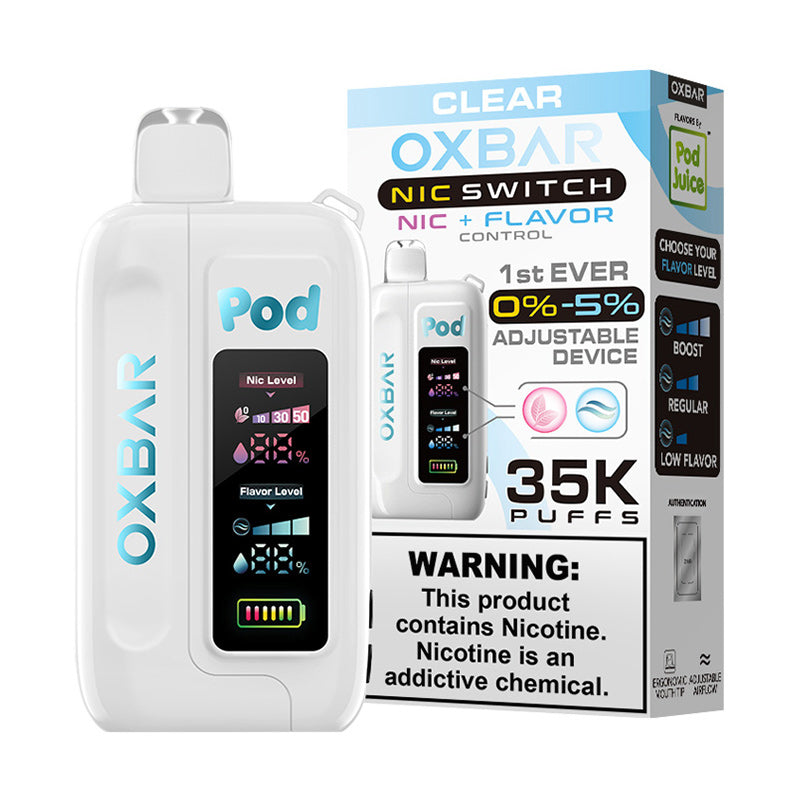 clear pod juice oxbar nic switch