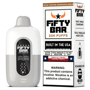 fifty bar 20k white series texas mint