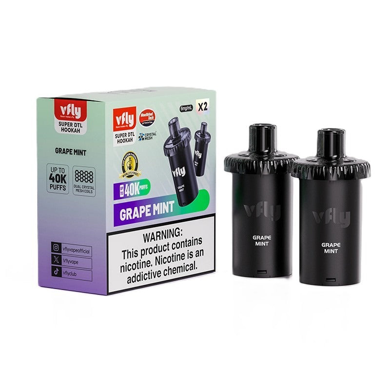 grape mint vfly super dtl 40k disposable pod