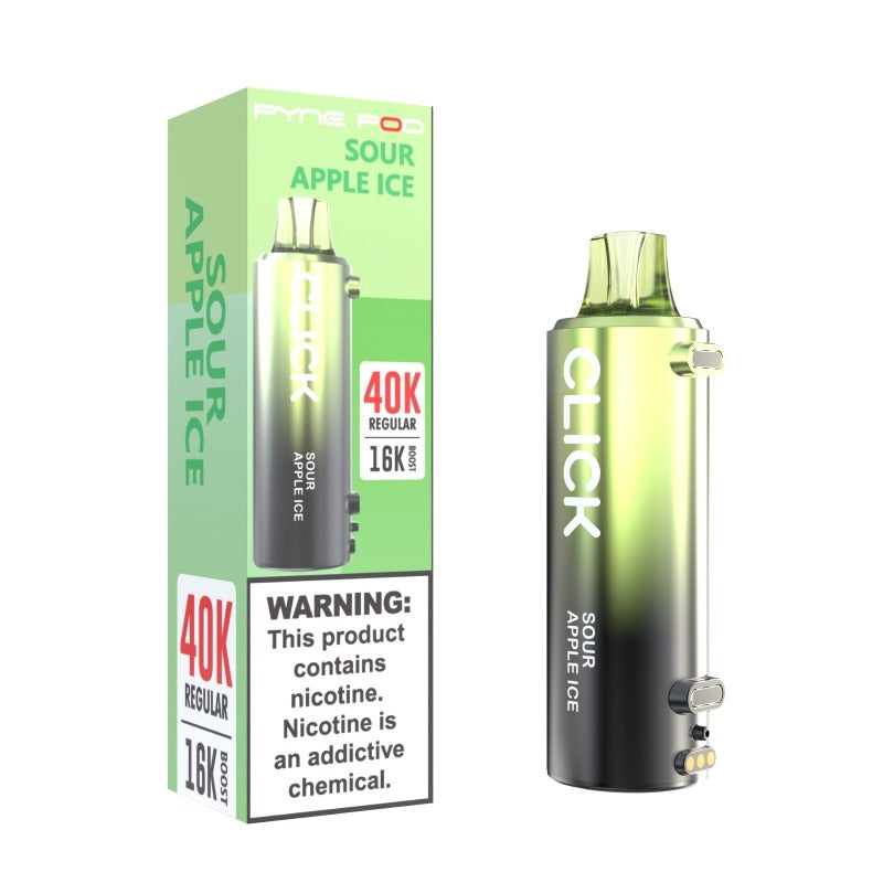 pyne pod click 40k sour apple ice
