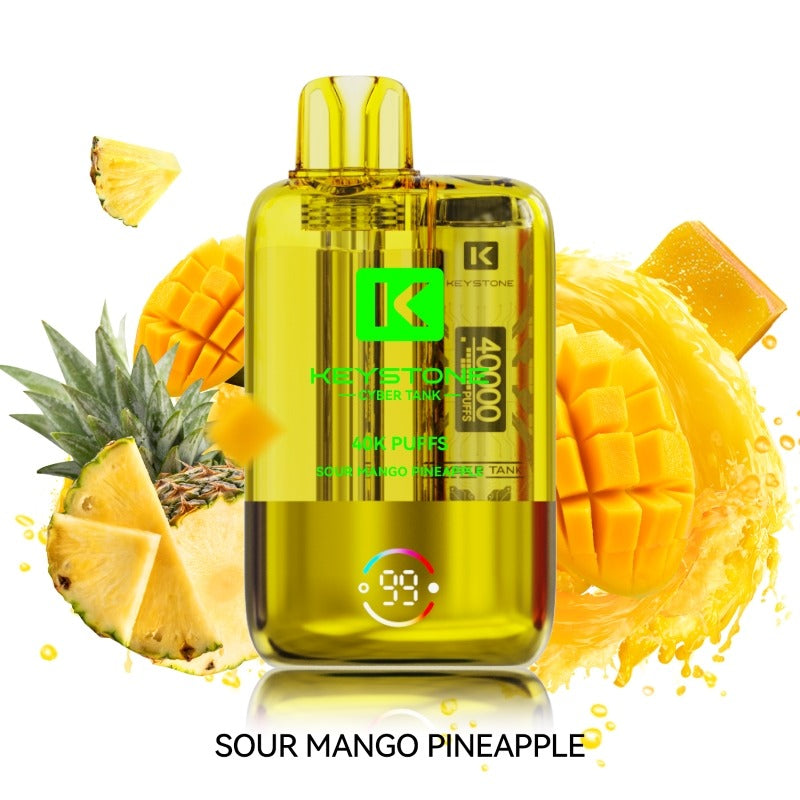 keystone cyber tank 40k zero nicotine sour mango pineapple
