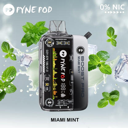 pyne pod boost pro 20k zero nicotine miami mint