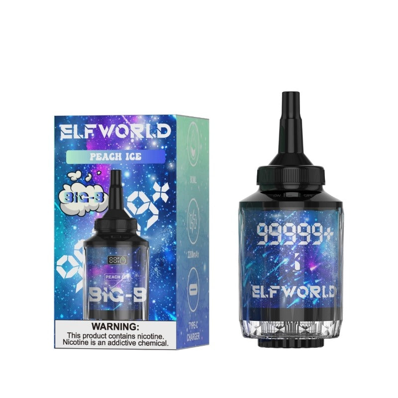 elfworld big-b 99999 hookah peach ice