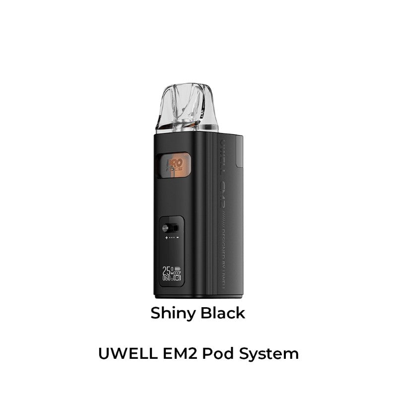 shiny black uwell em2 pod system