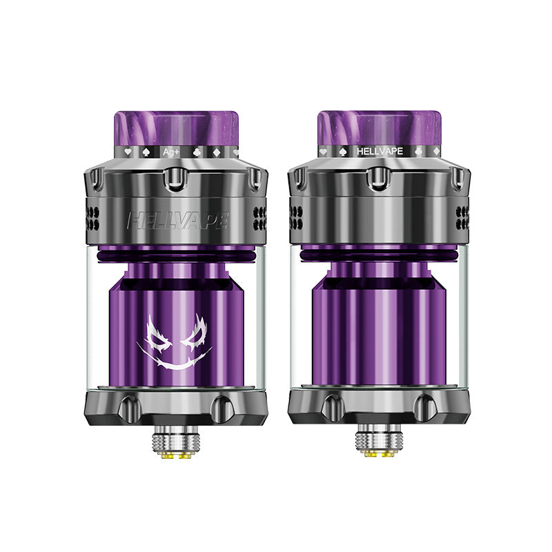 shiny gunmetal purple hellvape dead rabbit 3 rta joker edition