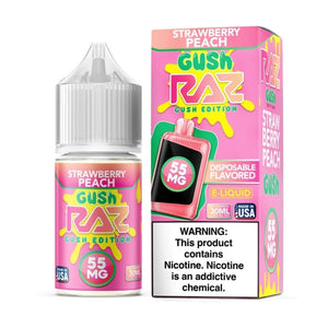 strawberry peach gush pod juice raz gush 30ml
