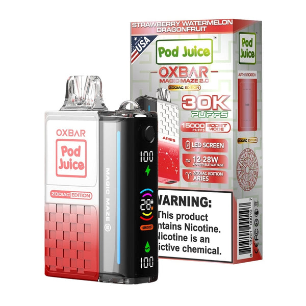 strawberry watermelon dragonfruit oxbar magic maze 2 pod juice 30k