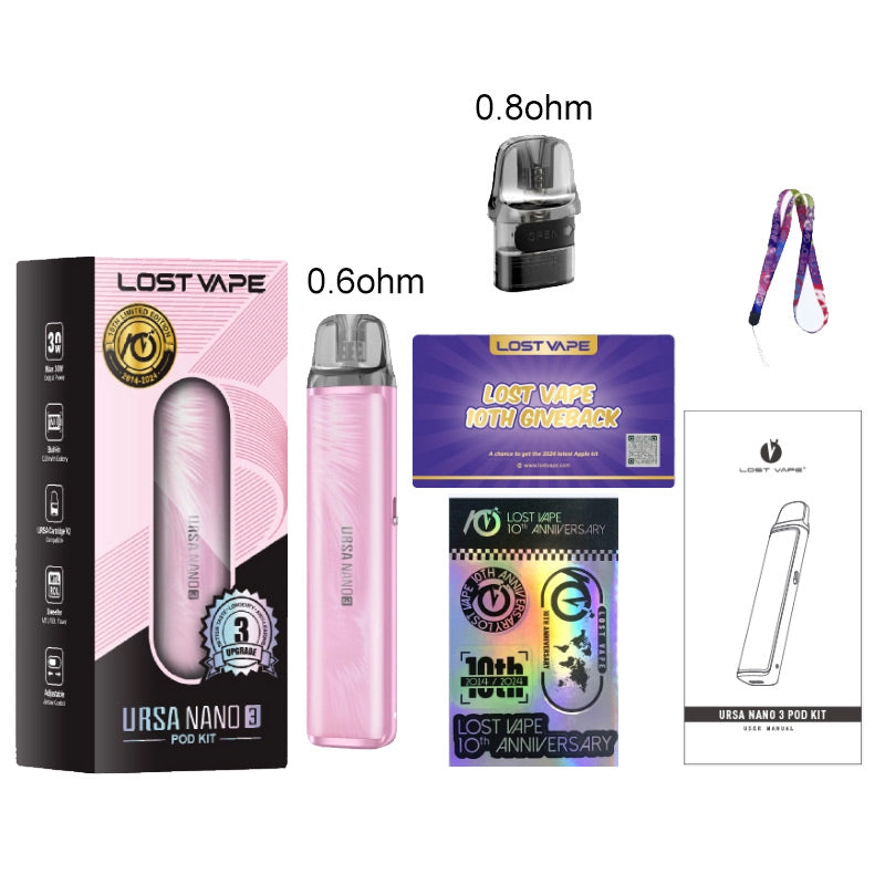 lost vape ursa nano 3 package