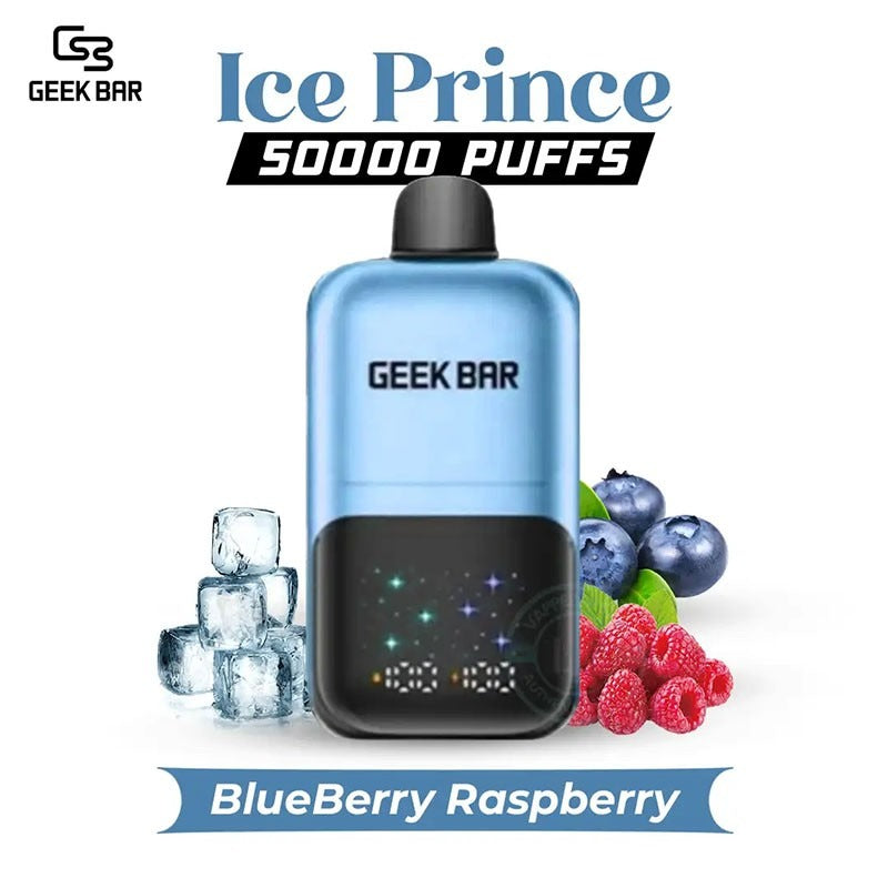 $27.77 Geek Bar Ice Prince 50K 50000 Puffs Disposable Vape 5% | Morevaping