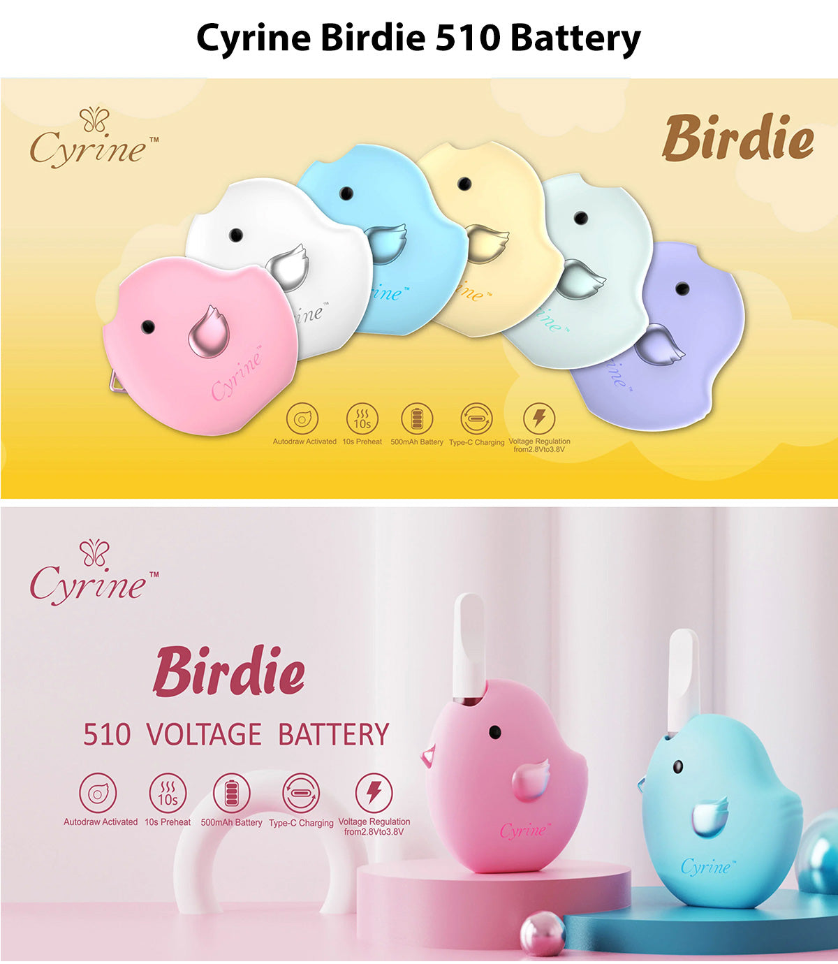 cyrine birdie 510 battery