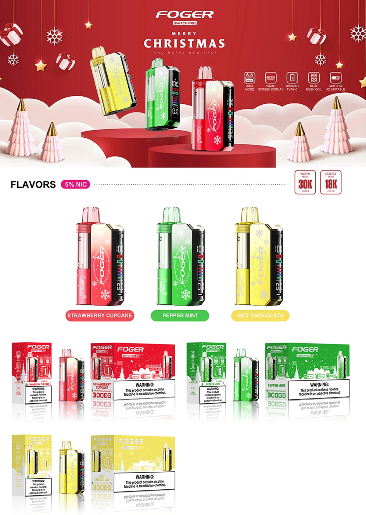 foger switch pro 30000 christmas edition