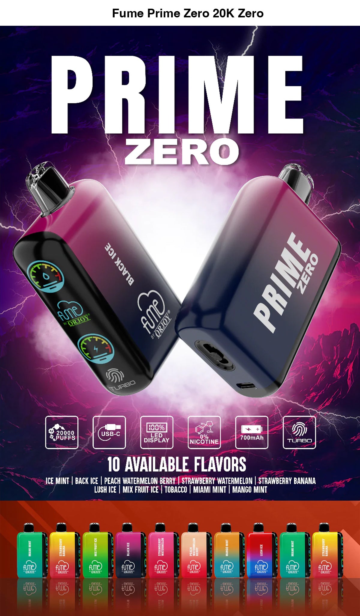 fume prime zero 20k