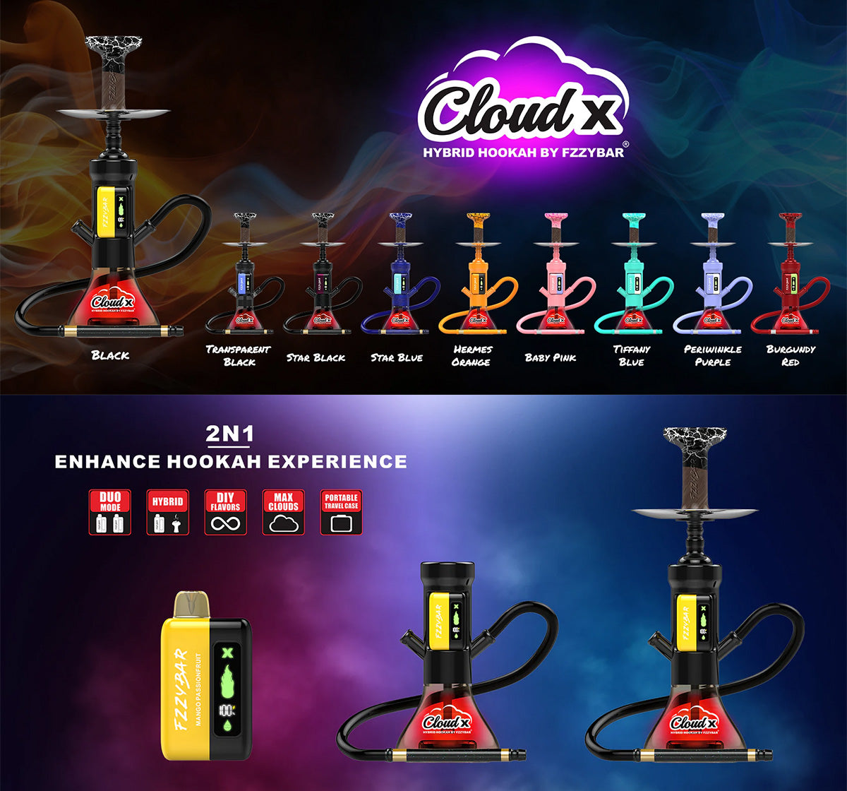 fzzybar cloud x hookah