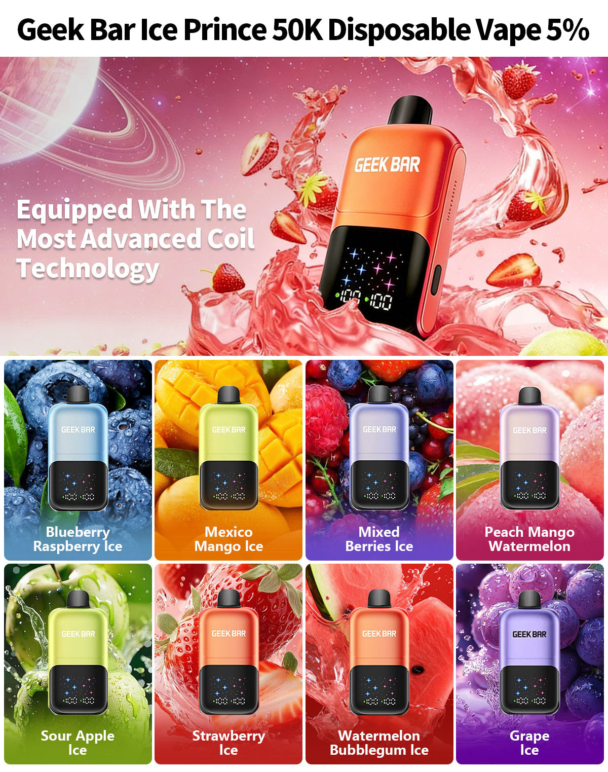 geek bar ice prince 50k