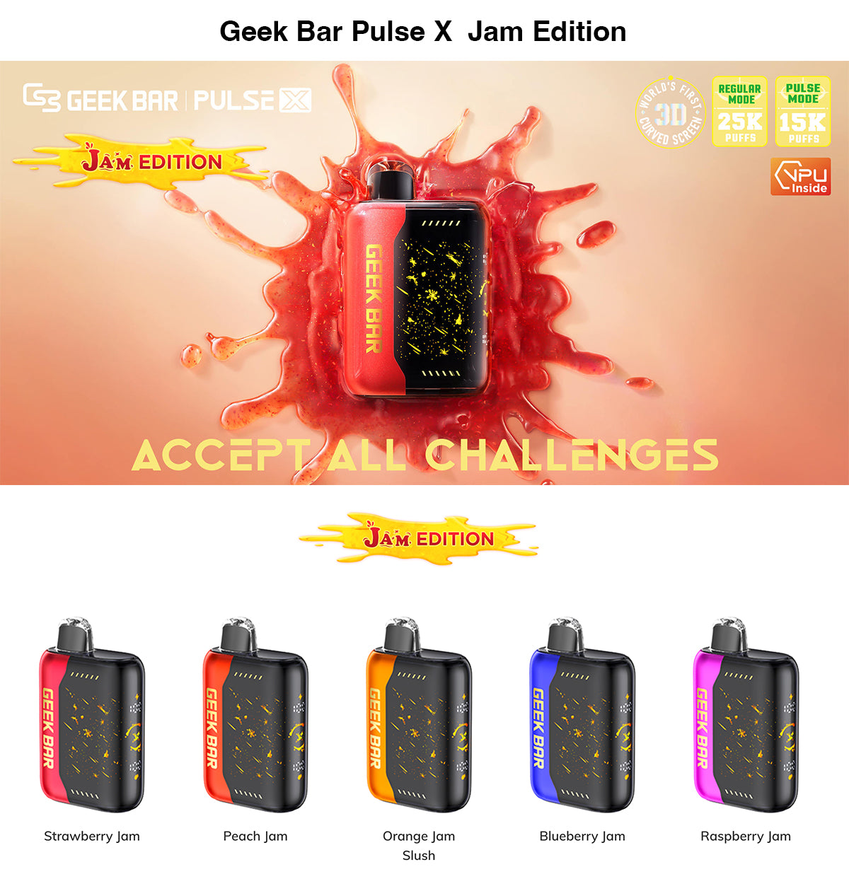 geek bar pulse x 25000 jam edition