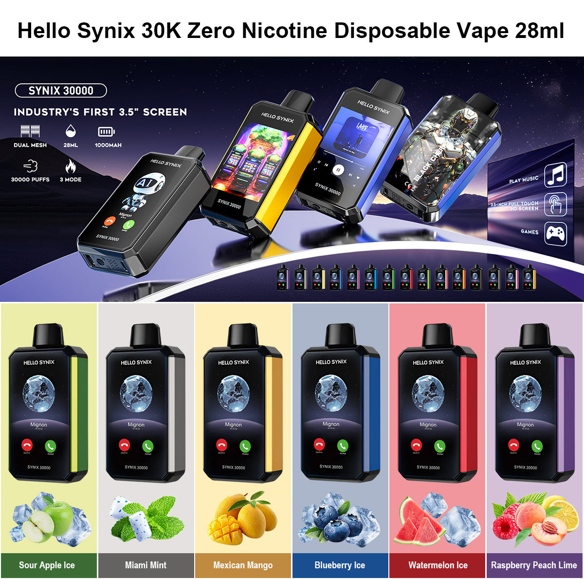 hello synix 30k zero nicotine
