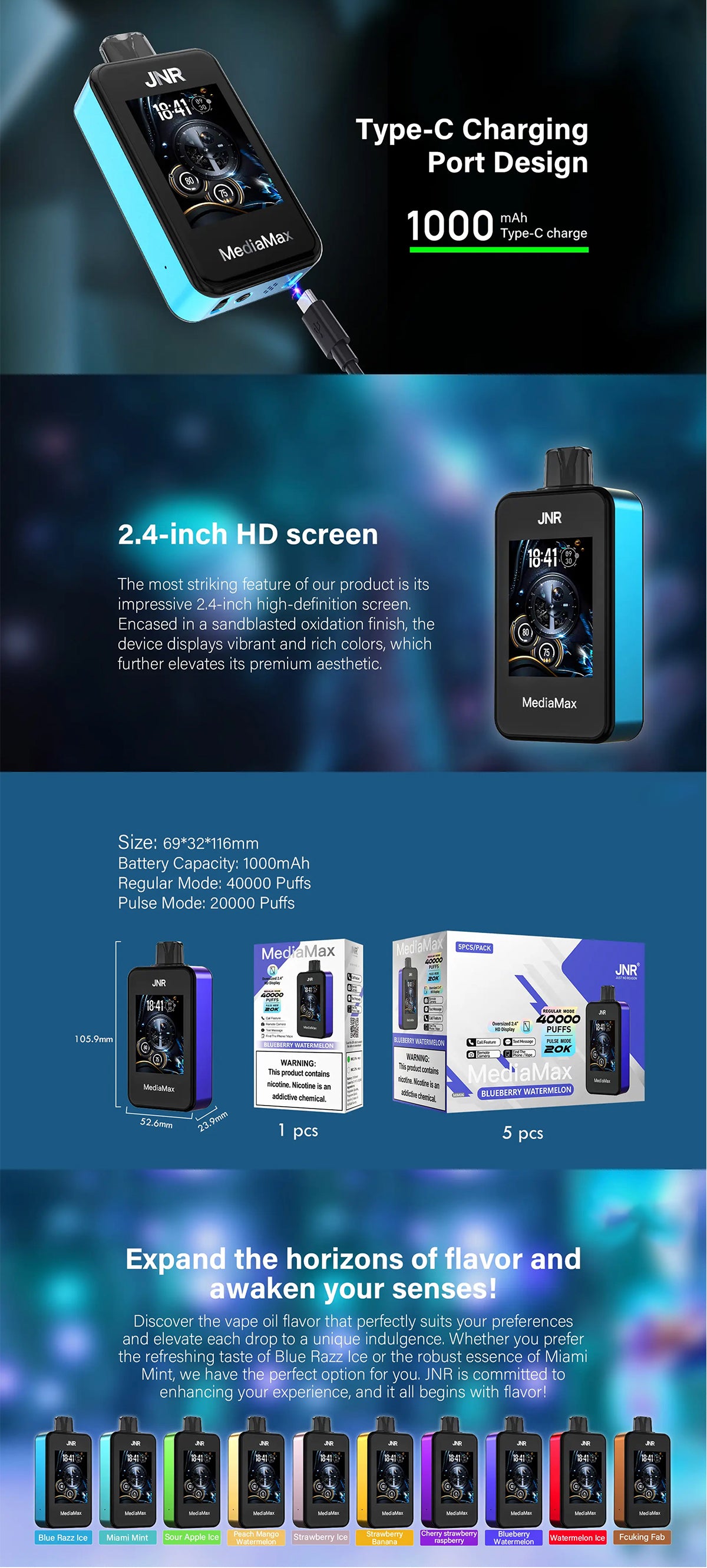 jnr mediamax 40000 disposable vape