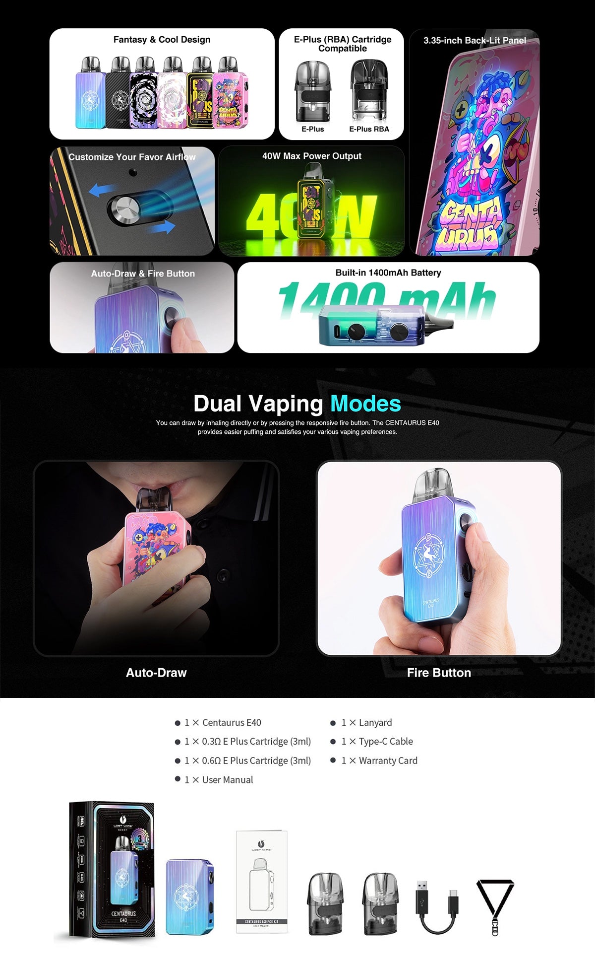 lost vape centaurus e40 kit