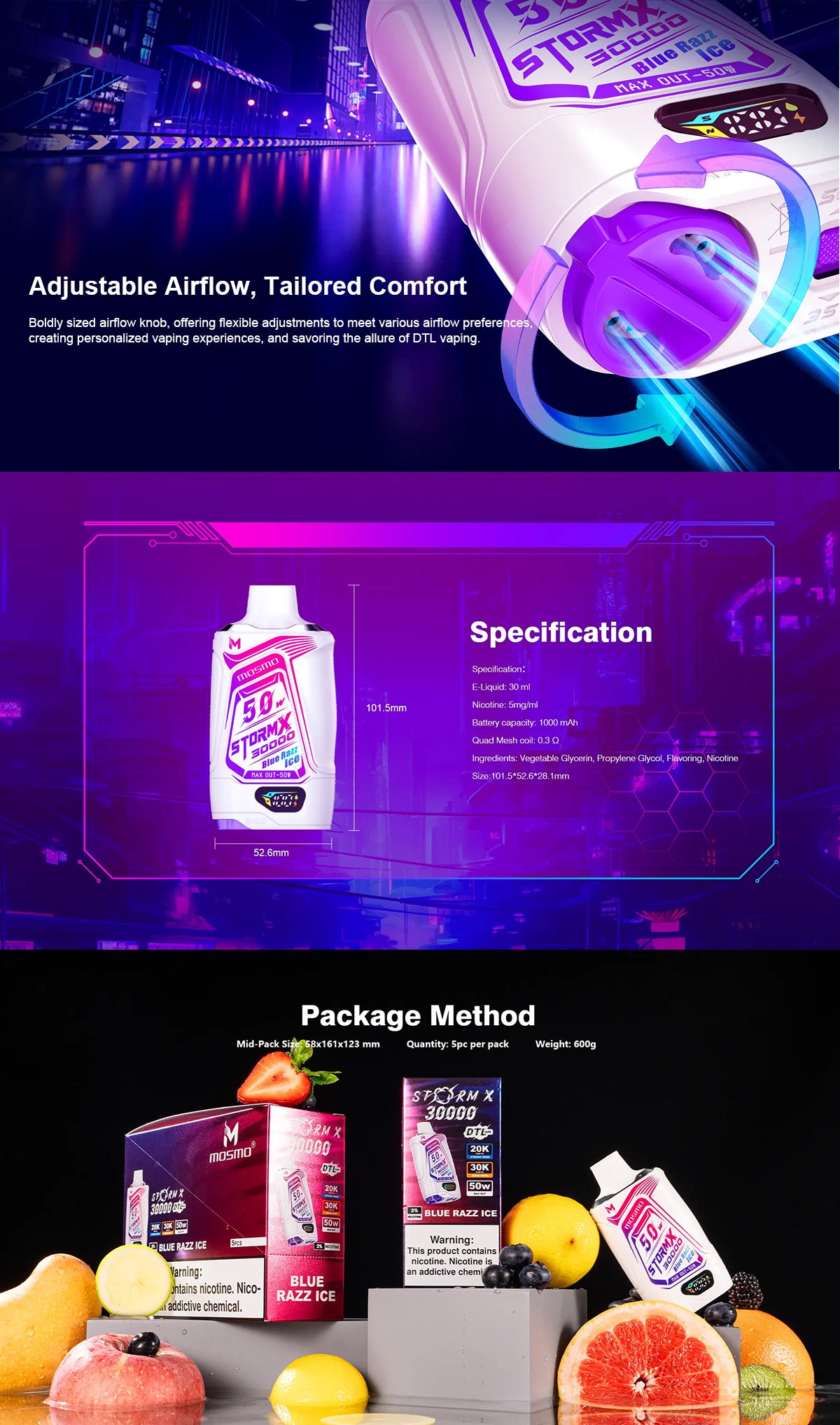 mosmo storm x 30000 disposable vape