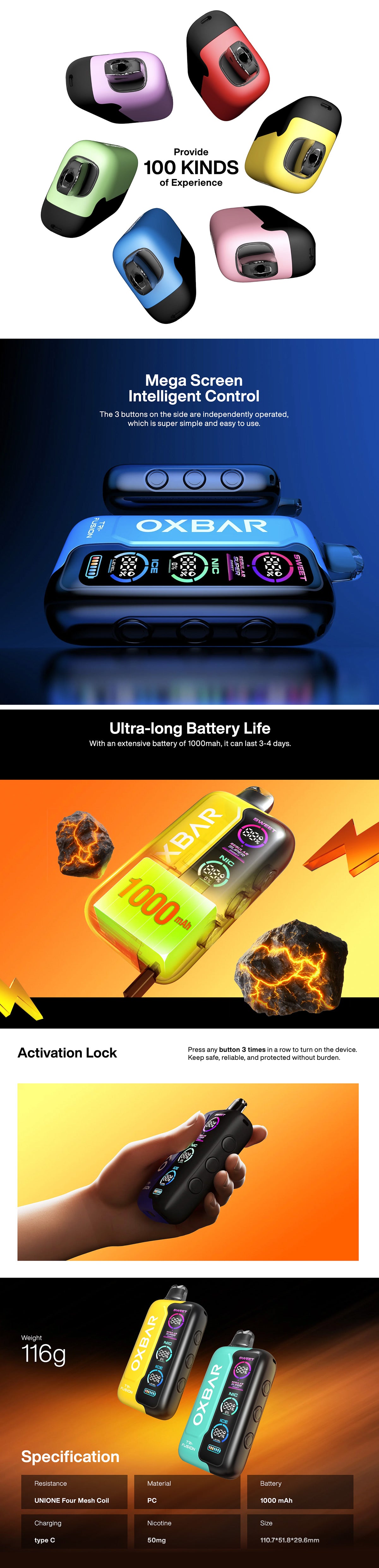 oxbar tri-fusion 45000