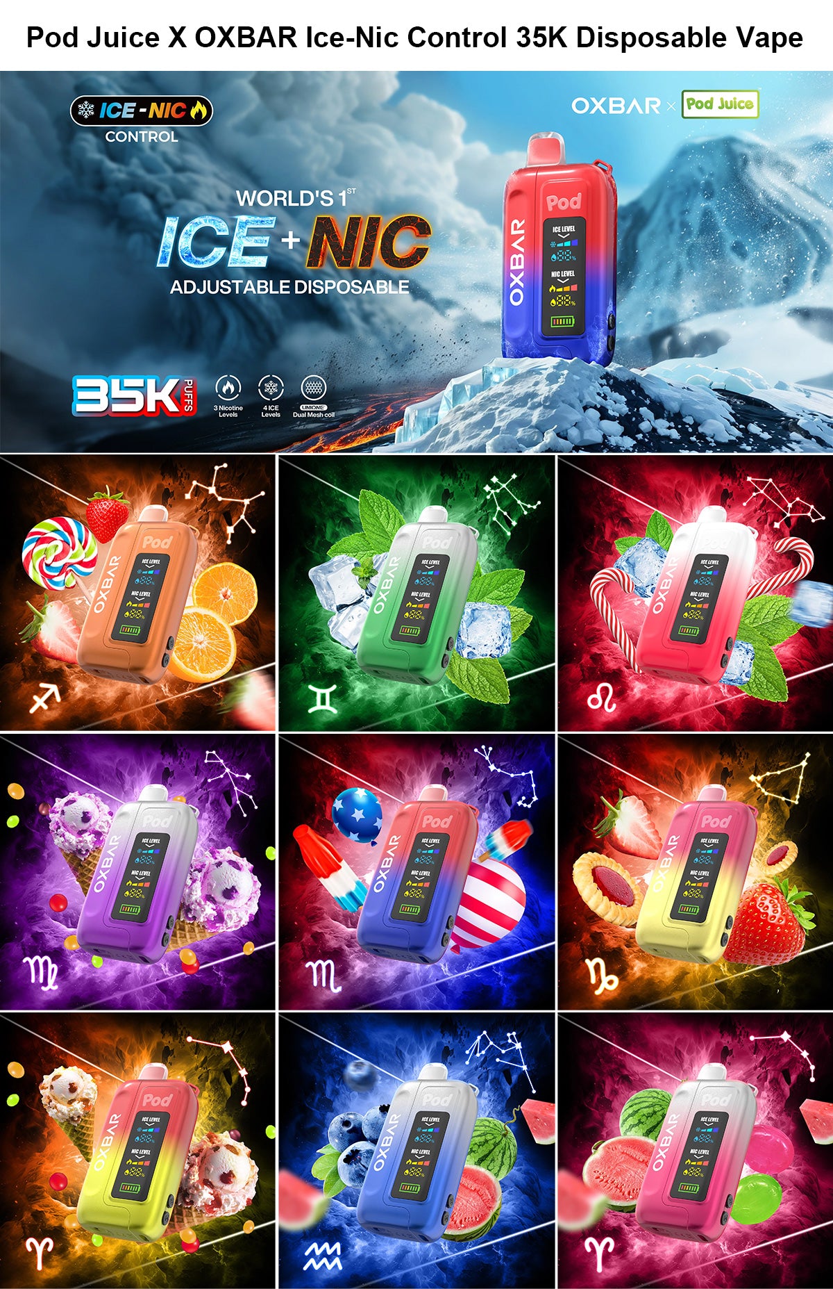 pod juice x oxbar ice-nic control 35k