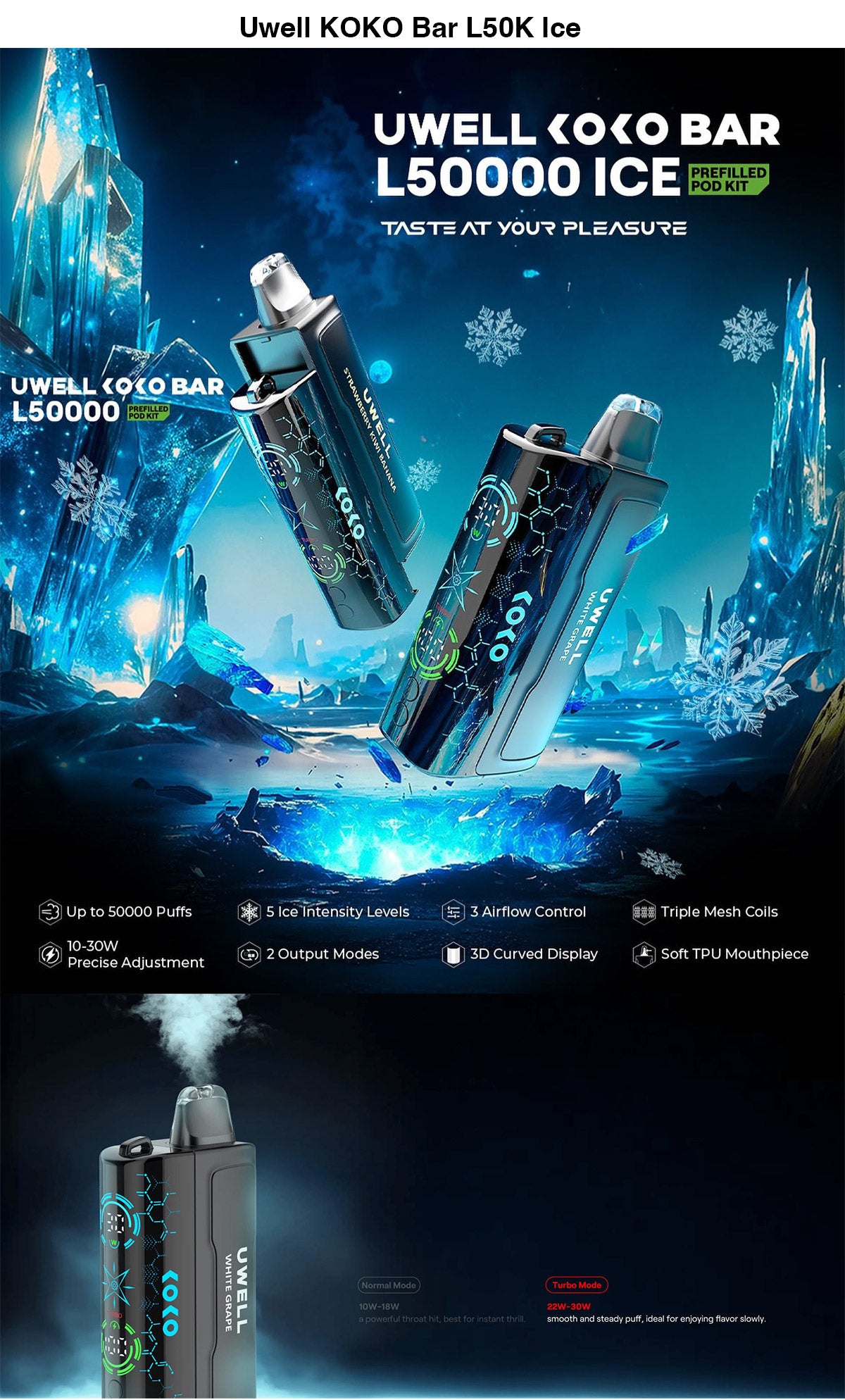 uwell koko bar l50k ice