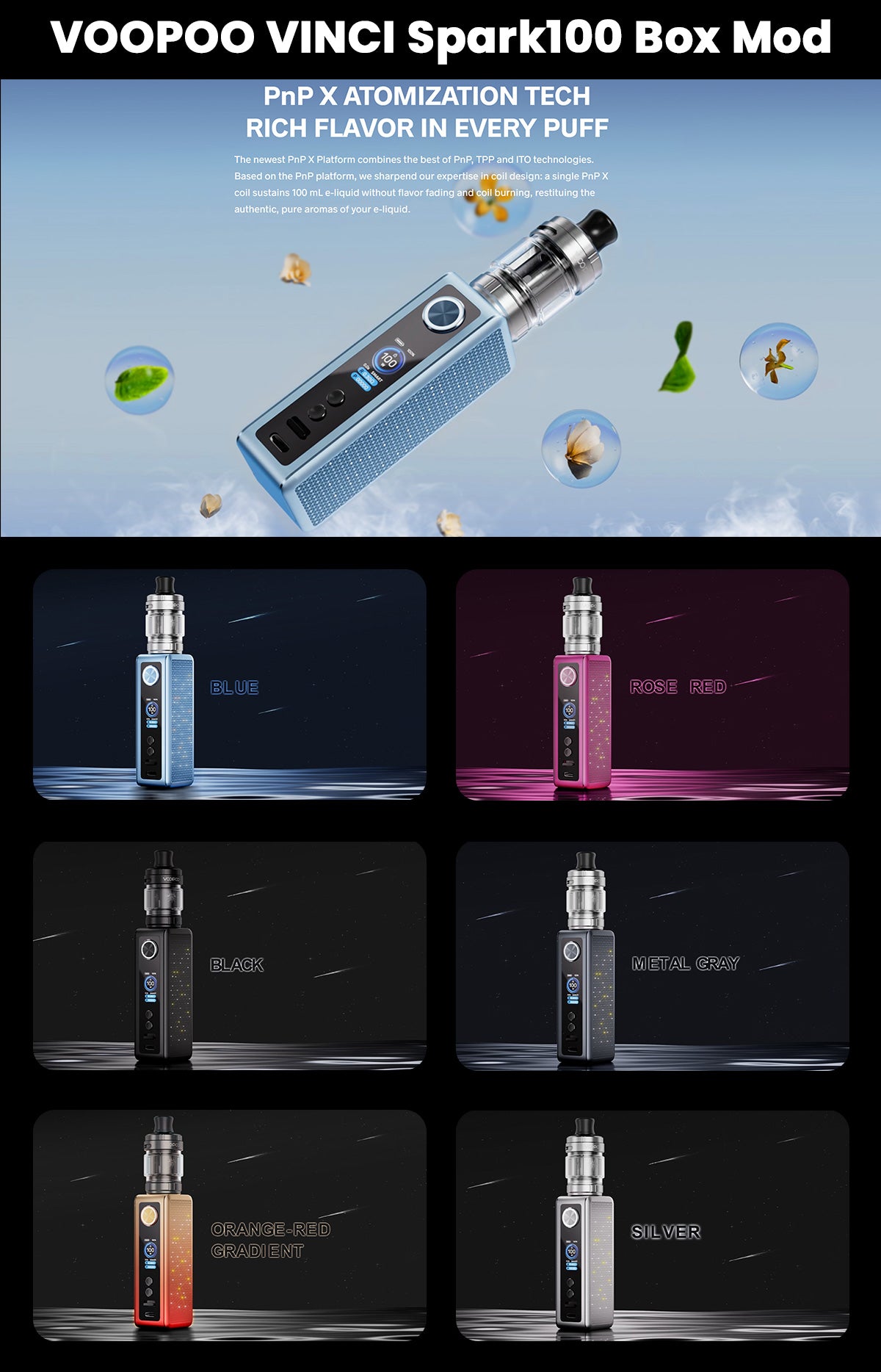 voopoo vinci spark100 box mod