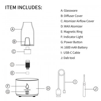 IECIGBEST I-Magma 1600mAh Electric Dab Rig