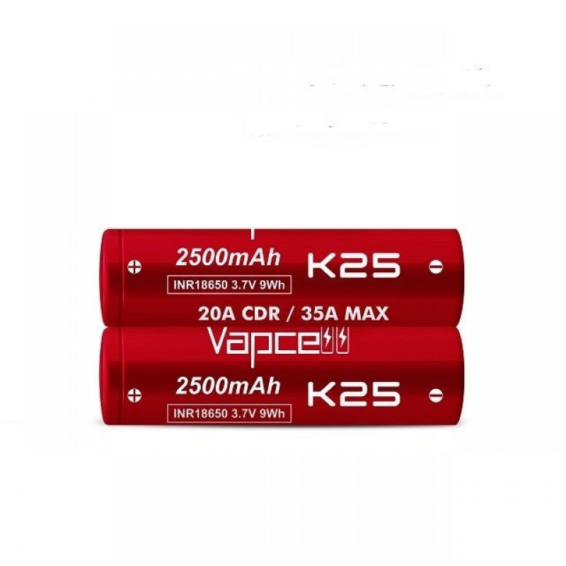 vapcell k25 18650 battery cells