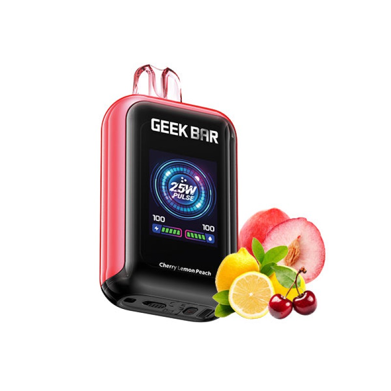geek bar watt 23000 cherry lemon peach