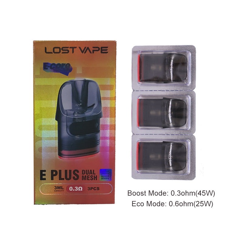 0.3ohm lost vape e-plus dual mesh cartridge
