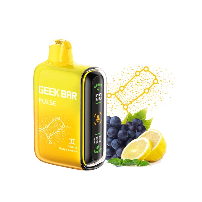 geek bar pulse 15000 gemini grape lemon