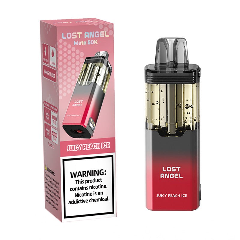 juicy peach ice lost angel mate 50k pod
