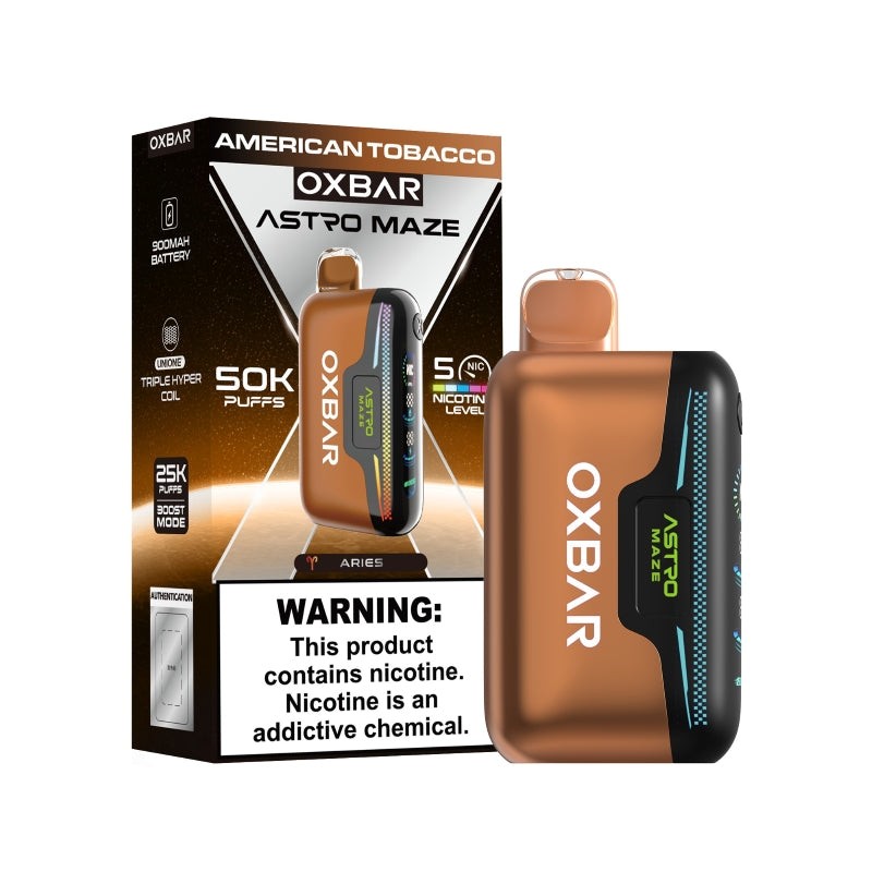 american tobacco oxbar astro maze 50k