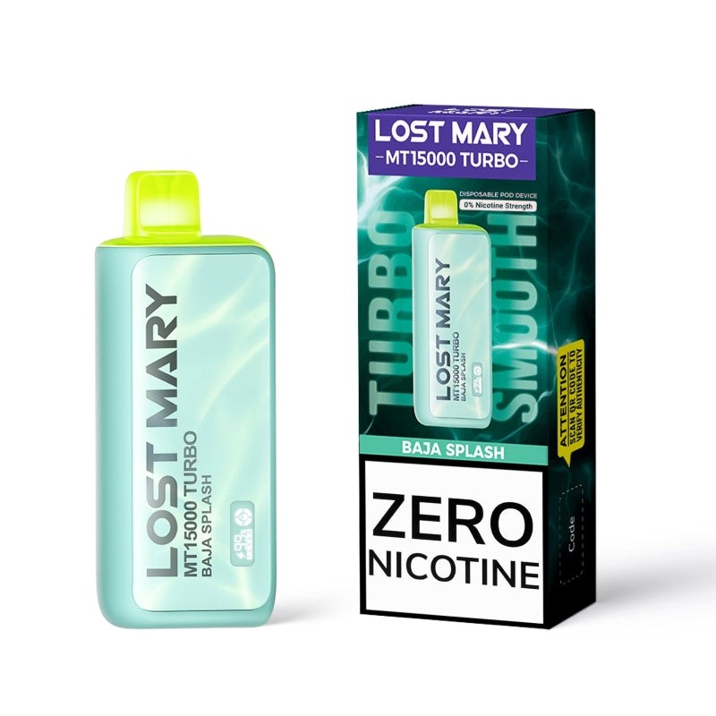 baja splash lost mary mt15000 turbo zero nicotine