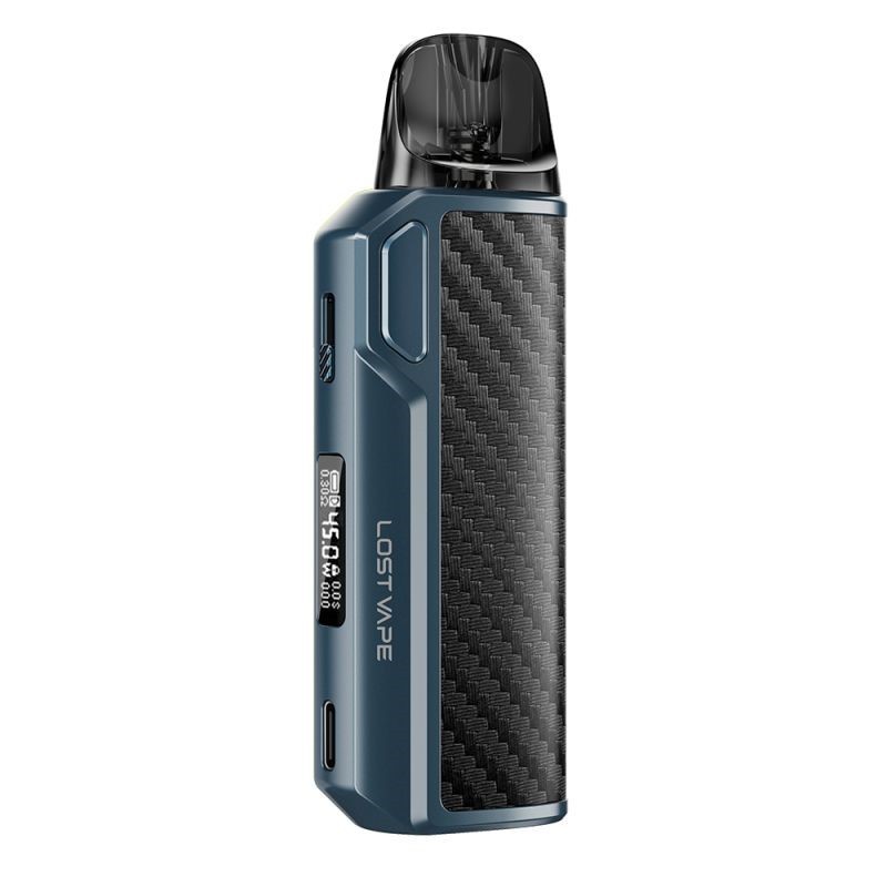 lost vape thelema elite dm45 blue carbon
