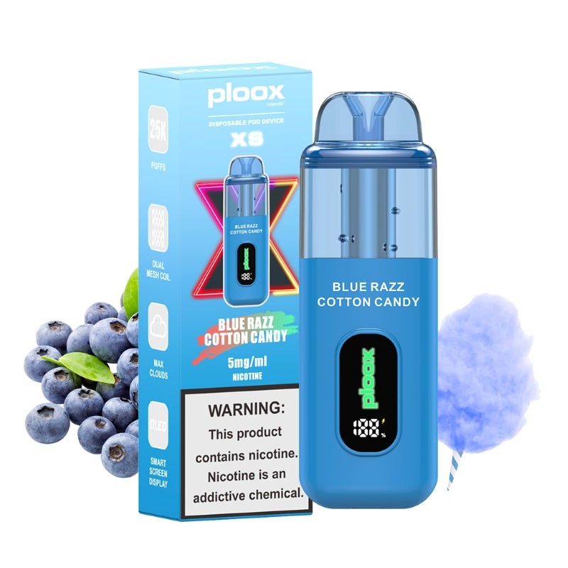 blue razz cotton candy ploox xs 25k