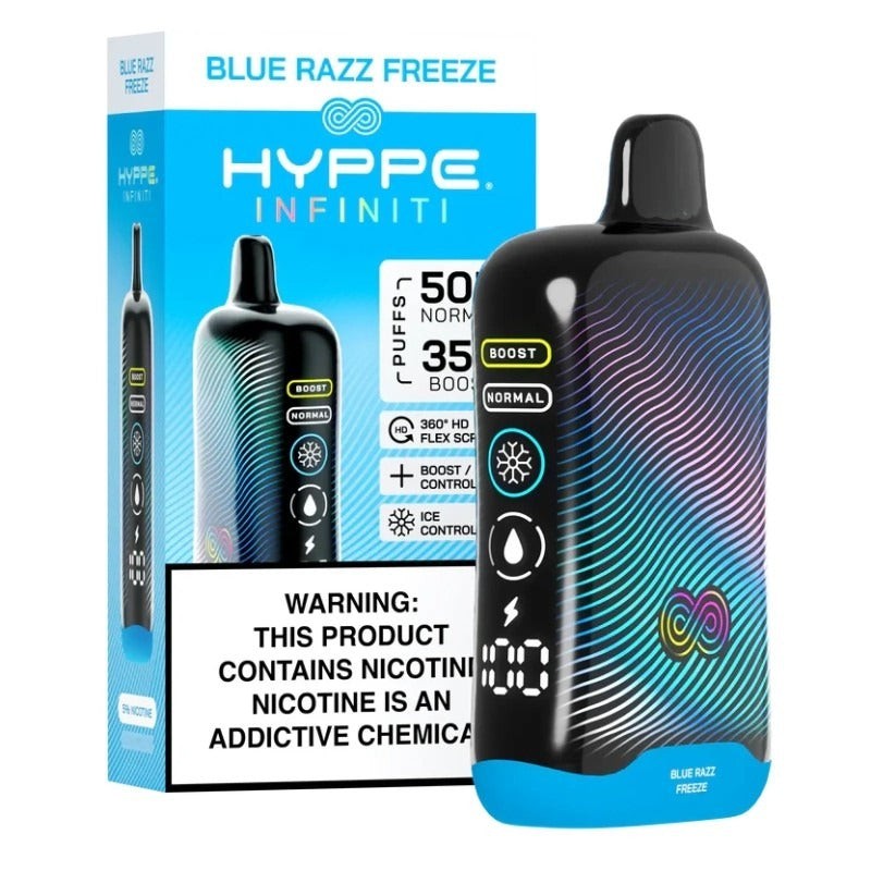 blue razz freeze hyppe infiniti 50000 vape