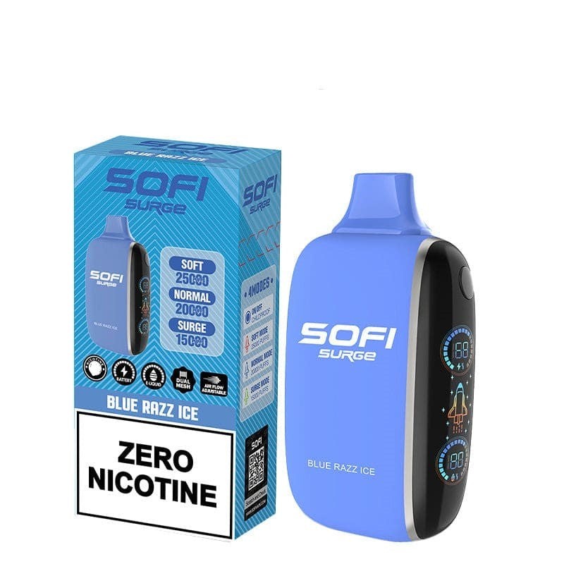 blue razz ice sofi surge 25000 zero nicotine