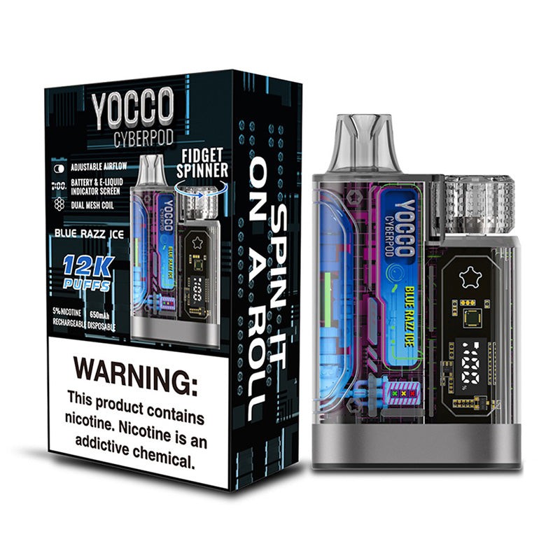 blue razz ice yocco cyberpod 12000