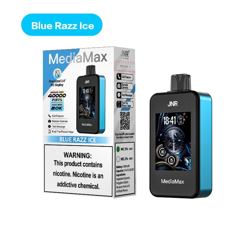 jnr media max 40000 blue razz ice