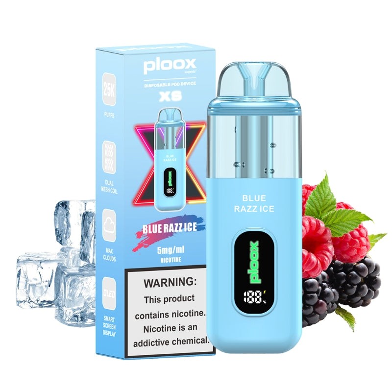 blue razz ice ploox xs 25000 vape