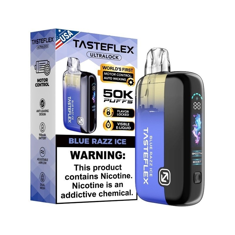 blue razz ice tasteflex ultralock 50k