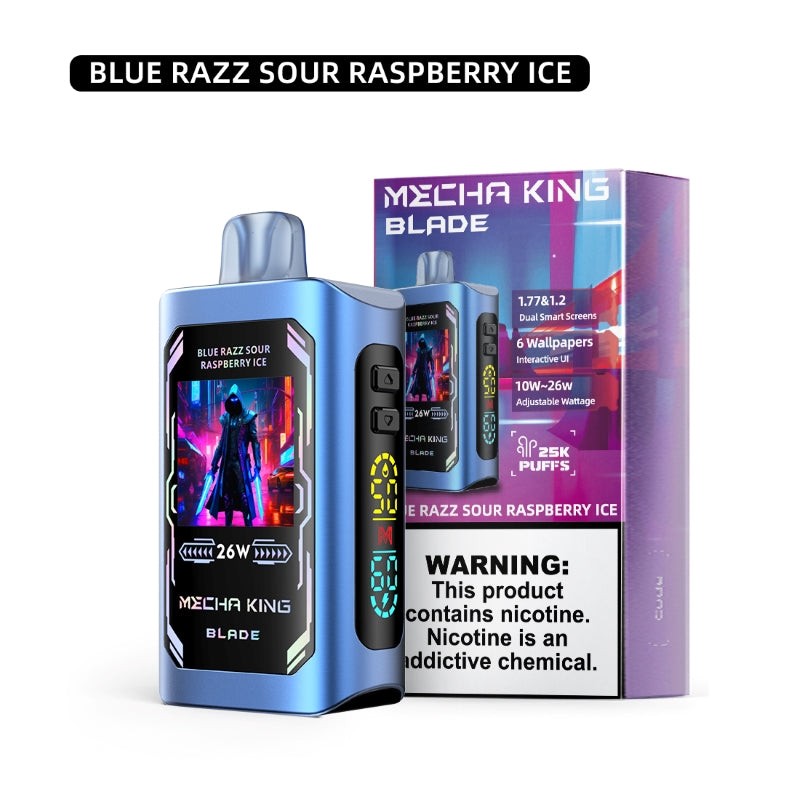 blue razz sour raspberry ice mecha king blade 25k
