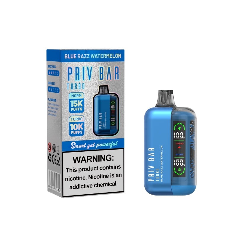 blue razz watermelon smok priv bar turbo 15000