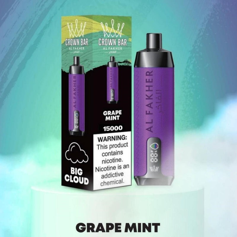 grape mint al fakher crown bar 15k pro